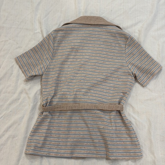 Vintage 1970s Short Sleeved Shacket With Belt - Picture 2 of 11